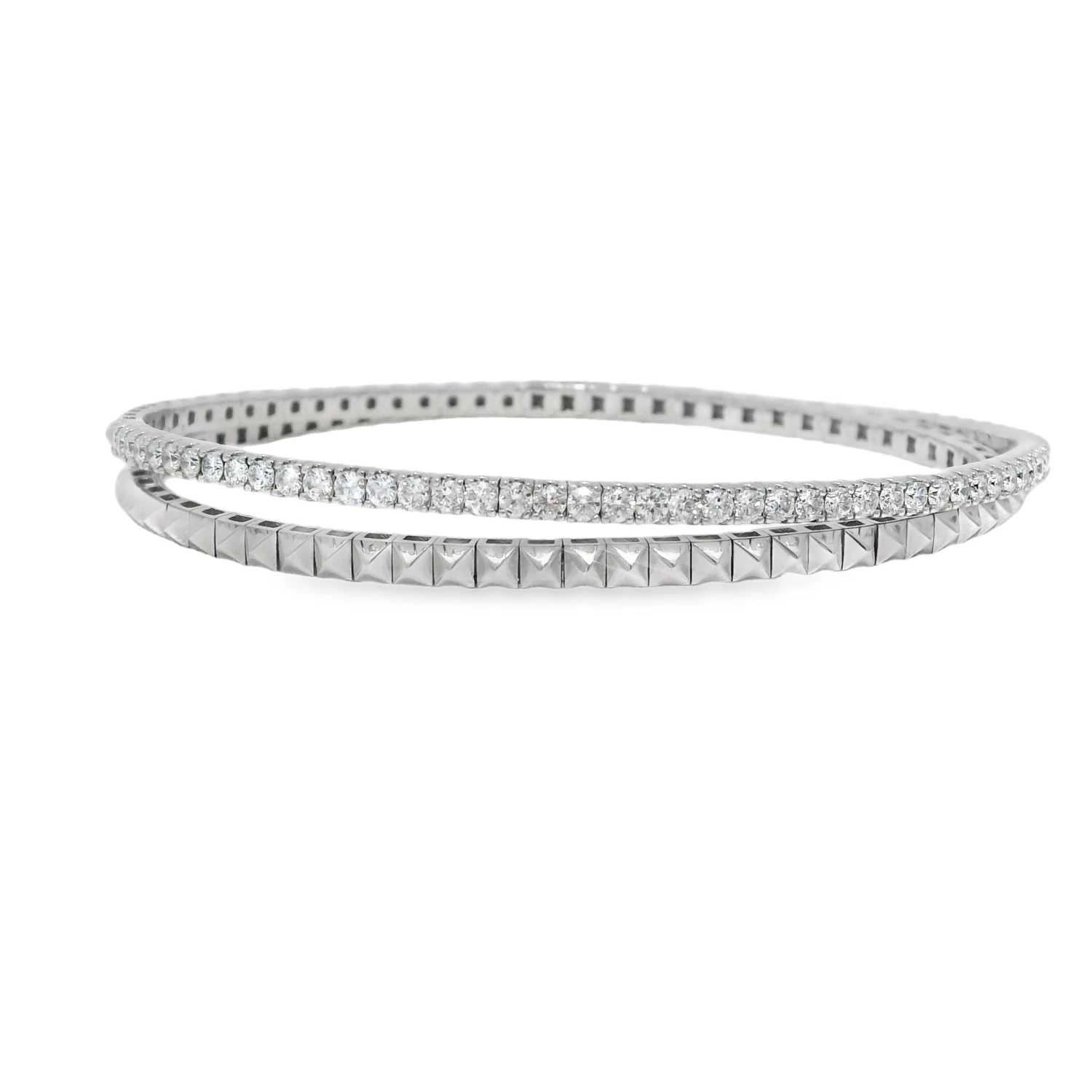 White Gold Diamond Wrap Bracelet 3 White Gold Diamond Wrap Bracelet
