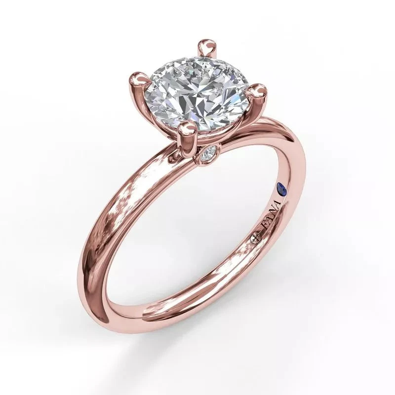 FANA Classic Round Cut Solitaire Engagement Ring Setting 7 FANA Classic Round Cut Solitaire Engagement Ring Setting - Image 5