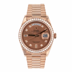 Rolex 128345RBR Day-Date 18k Everose Gold 36mm (Pre-owned)