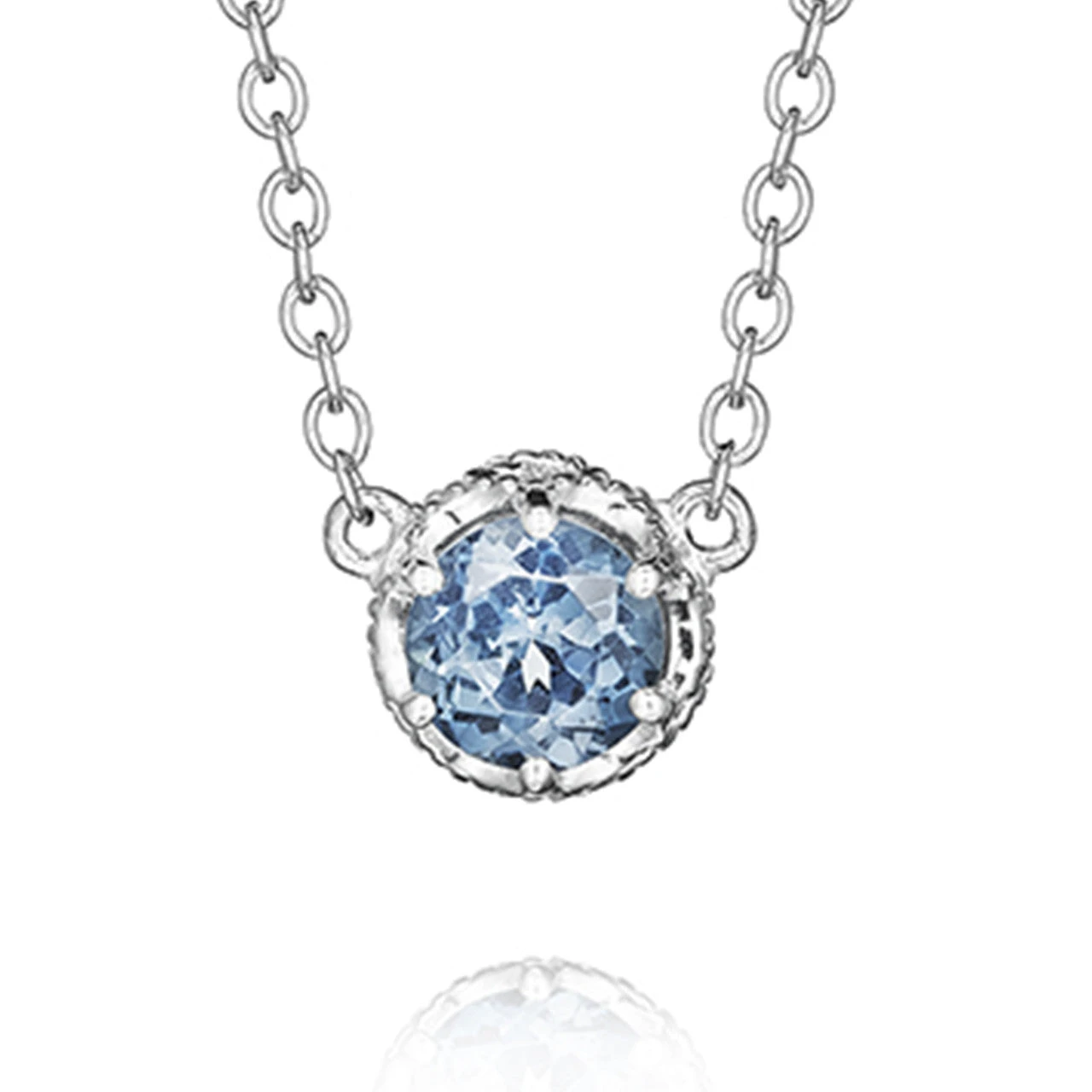 Tacori Crescent Crown London Blue Topaz Stud Station Pendant 3 Tacori Crescent Crown London Blue Topaz Stud Station Pendant
