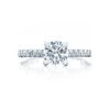 Tacori 18k White Gold Sculpted Crescent Round Diamond Engagement Ring Setting (0.2 CTW) -DIAMOND JEWELRY SHOP 200 2rd65 10