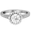 Complete Rings White Gold With 0.58 CTW Round Diamond Diamond Center Stone Halo Engagement Ring 2 Complete Rings White Gold With 0.58 CTW Round Diamond Diamond Center Stone Halo Engagement Ring -DIAMOND JEWELRY SHOP 2011149963 1