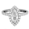 Complete Rings White Gold With 1.03 CTW Marquise Diamond Diamond Center Stone Halo Engagement Ring 1 Complete Rings White Gold With 1.03 CTW Marquise Diamond Diamond Center Stone Halo Engagement Ring -DIAMOND JEWELRY SHOP 2011181863 1