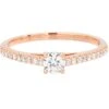 Complete Rings Rose Gold With 0.23 CTW Round Diamond Diamond Center Stone Classic Engagement Ring -DIAMOND JEWELRY SHOP 2011183631 1