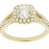 Complete Rings Yellow Gold With .60 CTW Round Diamond Diamond Center Stone Halo Engagement Ring 1 Complete Rings Yellow Gold With .60 CTW Round Diamond Diamond Center Stone Halo Engagement Ring -DIAMOND JEWELRY SHOP 2011184103