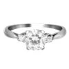 Complete Rings White Gold With 1.01 CTW Round Diamond Diamond Center Stone Classic Engagement Ring -DIAMOND JEWELRY SHOP 2011196501 1