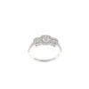 Three Stone Halo Complete Engagement Ring (.46CTW) 2 Three Stone Halo Complete Engagement Ring (.46CTW) -DIAMOND JEWELRY SHOP 2011216030 TopCLEAN