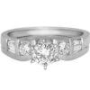 Complete Rings Platinum With 0.45 CTW Round Diamond Diamond Center Stone Solitaire Engagement Ring