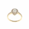 Pear Double Halo Complete Engagement Ring 14K Yellow Gold (0.64CTW) -DIAMOND JEWELRY SHOP 2011257173Top CLEAN