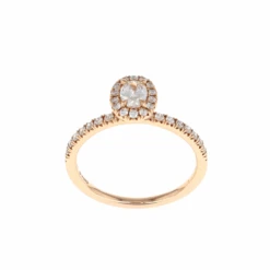 Oval Halo Complete Engagement Ring 14K Rose Gold (.57CTW)