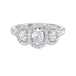Three-Stone Complete Engagement Ring (1.44 CTW)