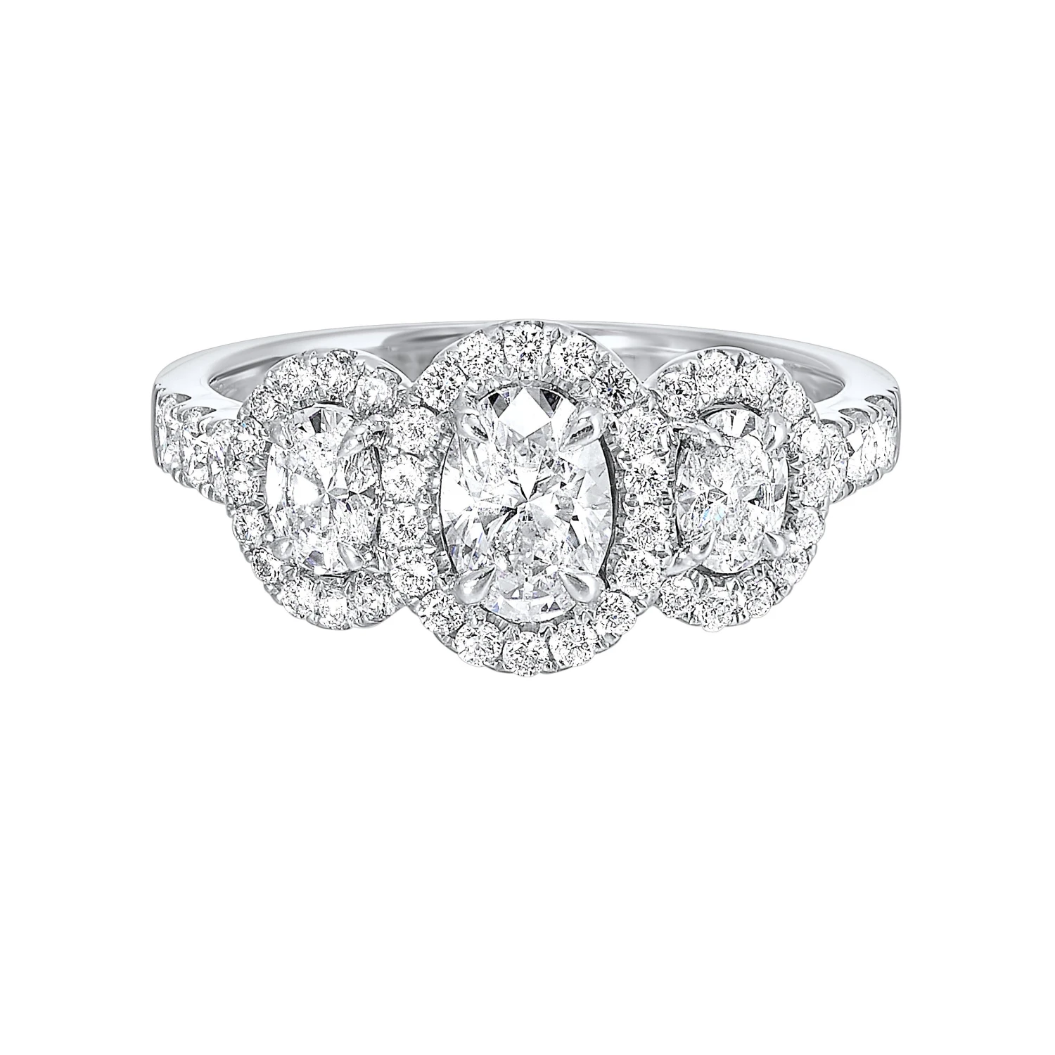 Three-Stone Complete Engagement Ring (1.44 CTW) 3 Three-Stone Complete Engagement Ring (1.44 CTW)