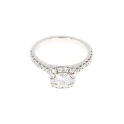 Cushion Halo Complete Engagement Ring (0.98 CTW) 7 Cushion Halo Complete Engagement Ring (0.98 CTW) -DIAMOND JEWELRY SHOP 2011282395 SideCLEAN