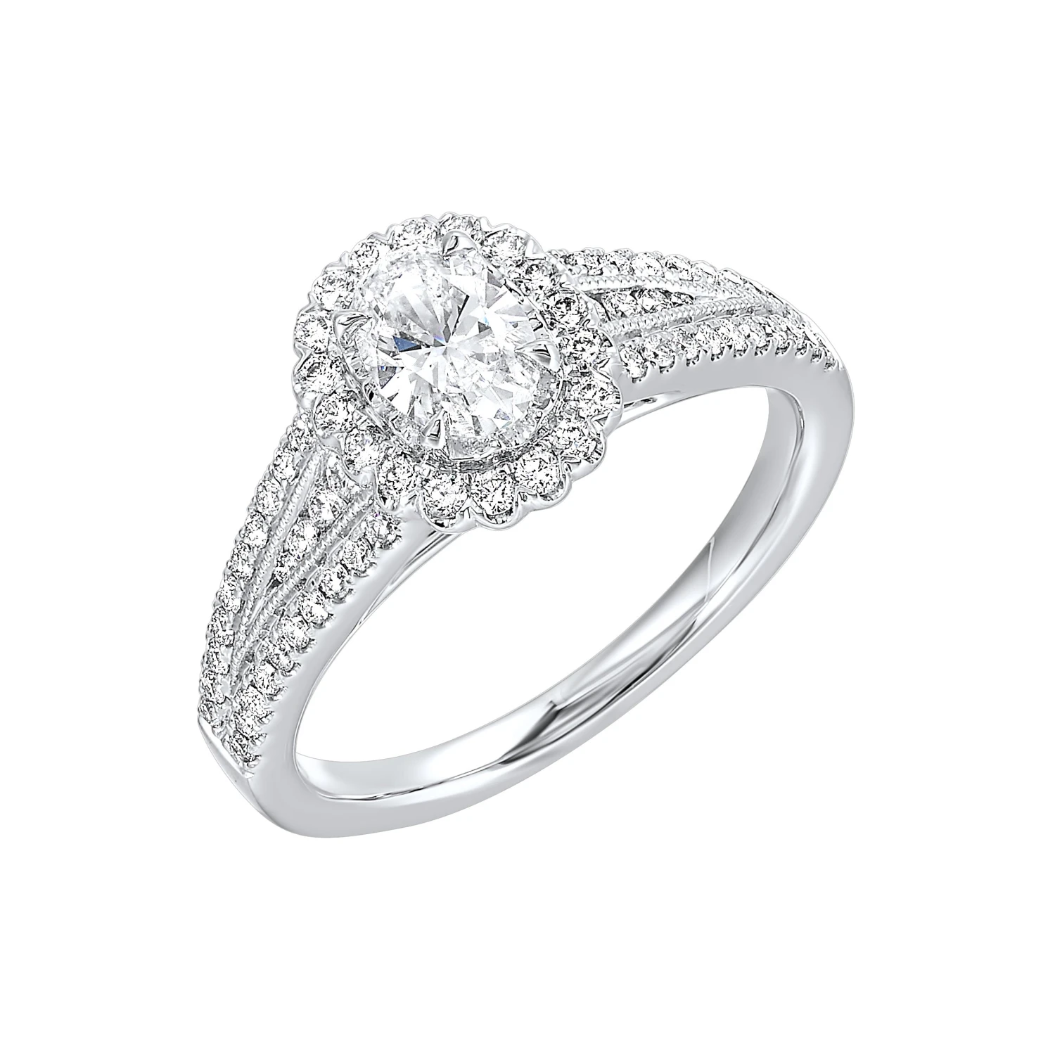 Halo Complete Engagement Ring (0.95 CTW) 3 Halo Complete Engagement Ring (0.95 CTW)