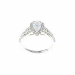 Pear Halo Complete Engagement Ring (0.99CTW)