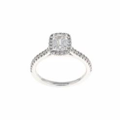 Cushion Halo Complete Engagement Ring (1.00CTW)