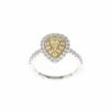 Pear Double Halo Complete Yellow And White Diamond Engagement Ring Set In 14K Yellow Gold (0.85CTW) -DIAMOND JEWELRY SHOP 2011285213Top CLEAN