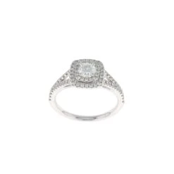 Cushion Double Halo Complete Engagement Ring (0.83CTW)