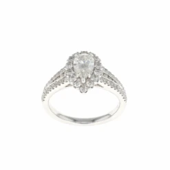 Pear Halo Complete Engagement Ring (1.37 CTW)