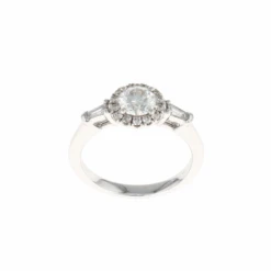 Round Halo Complete Engagement Ring (1.06CTW)