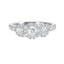 Three-Stone Complete Engagement Ring (1.01 CTW)