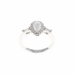 Pear Halo Complete Engagement Ring (1.03CTW)