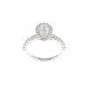 Pear Halo Complete Engagement Ring (1.29CTW) -DIAMOND JEWELRY SHOP 2011311545Top CLEAN