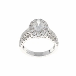 Oval Halo Complete Engagement Ring (2.26CTW)