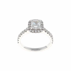 Cushion Halo Complete Engagement Ring (1.58CTW)