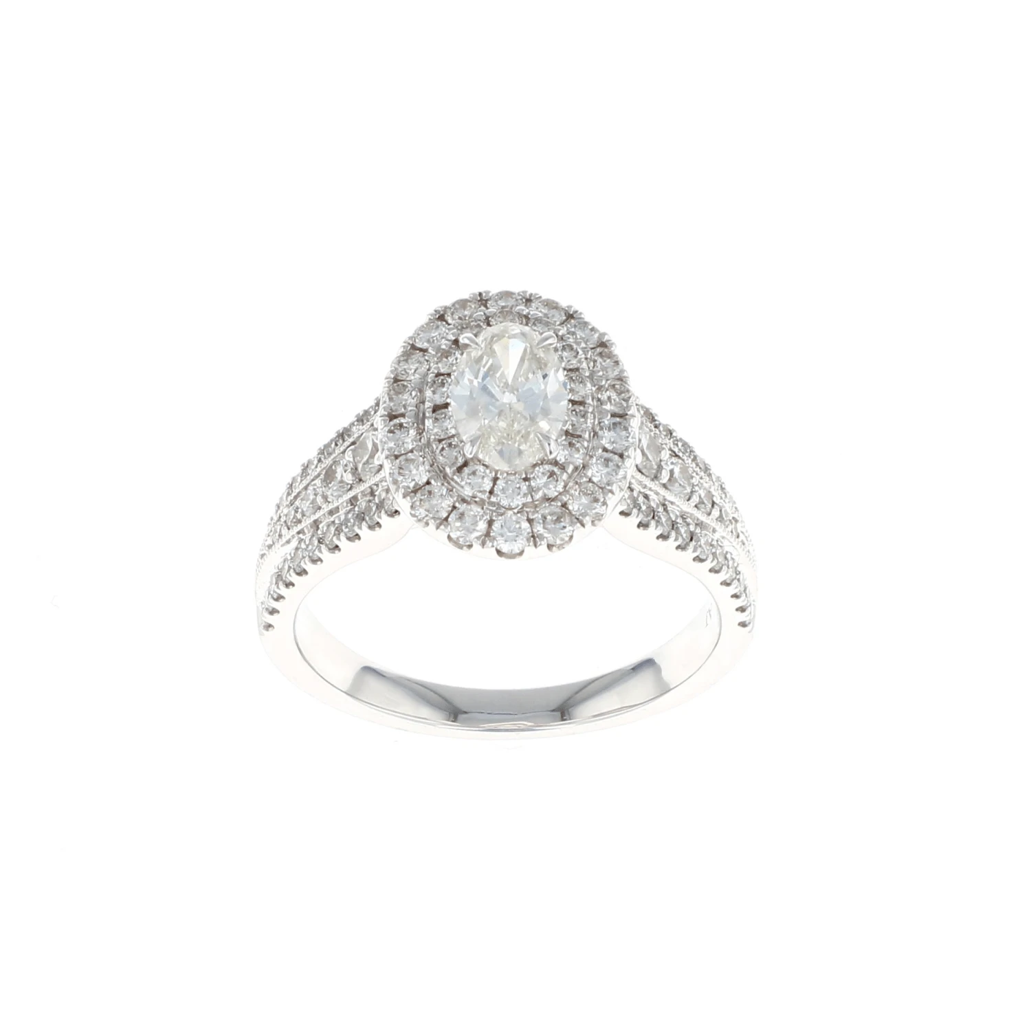 Oval Double Halo Complete Engagement Ring (1.43CTW) 3 Oval Double Halo Complete Engagement Ring (1.43CTW)