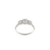 Three Stone Halo Complete Engagement Ring (1.01CTW) -DIAMOND JEWELRY SHOP 2011317316 TopCLEAN