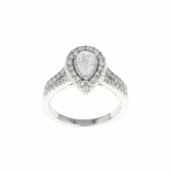 Pear Halo Complete Engagement Ring (1.00CTW)