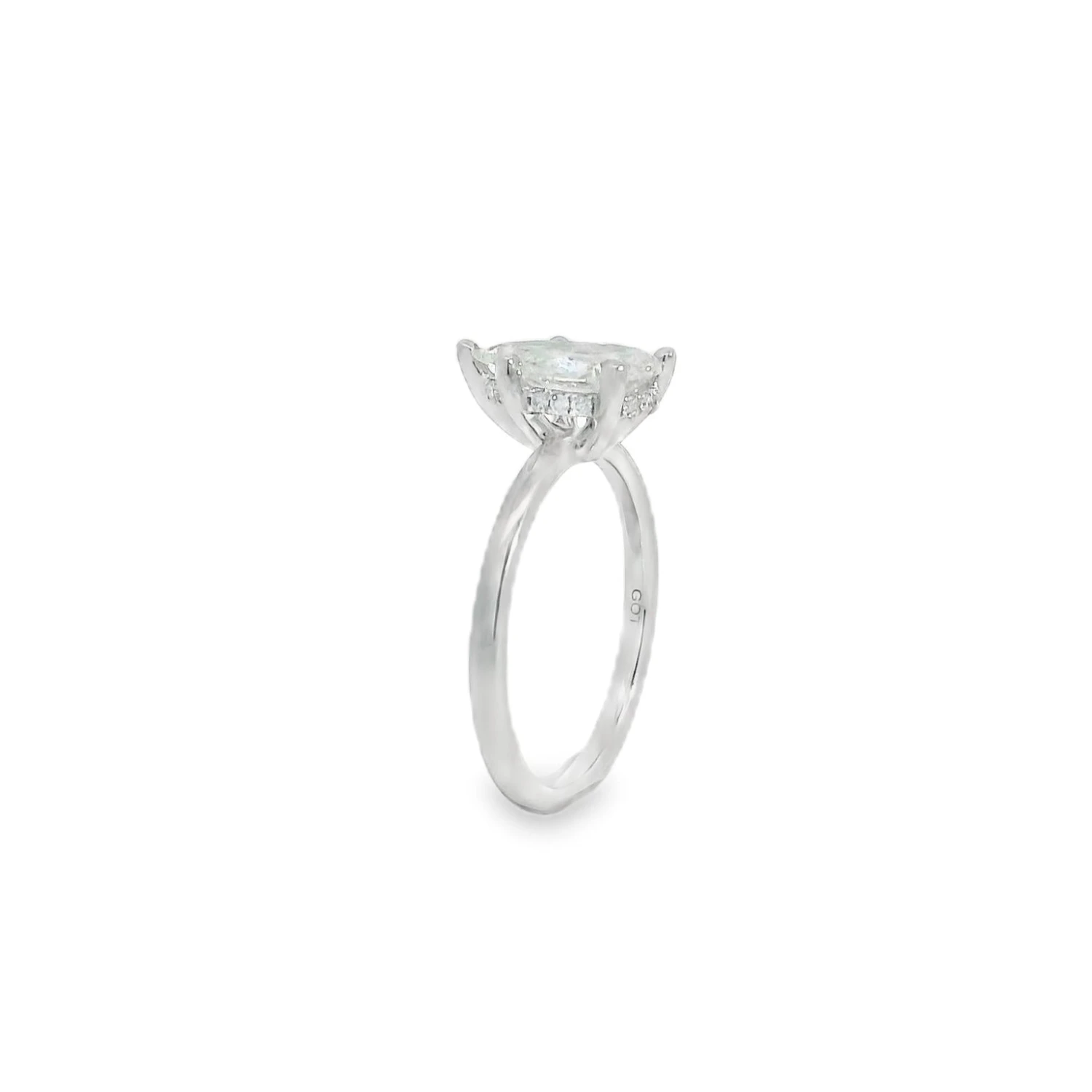 Pear Halo Engagement Ring 4 Pear Halo Engagement Ring - Image 2