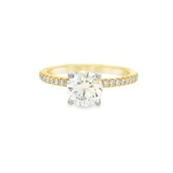 1/2 Way Shared Prong Diamond Engagement Ring