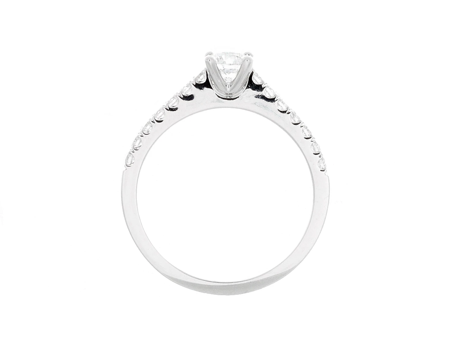 Complete Rings White Gold With 0.33 CTW Round Diamond Diamond Center Stone Classic Engagement Ring 4 Complete Rings White Gold With 0.33 CTW Round Diamond Diamond Center Stone Classic Engagement Ring - Image 2