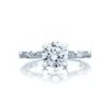 Tacori 18k White Gold Sculpted Crescent Round Diamond Engagement Ring Setting (0.15 CTW) -DIAMOND JEWELRY SHOP 202 2rd7 10