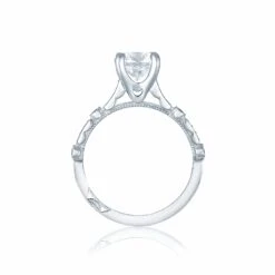 Tacori 18k White Gold Sculpted Crescent Round Diamond Engagement Ring Setting (0.15 CTW) 7 Tacori 18k White Gold Sculpted Crescent Round Diamond Engagement Ring Setting (0.15 CTW) -DIAMOND JEWELRY SHOP 202 2rd7 20