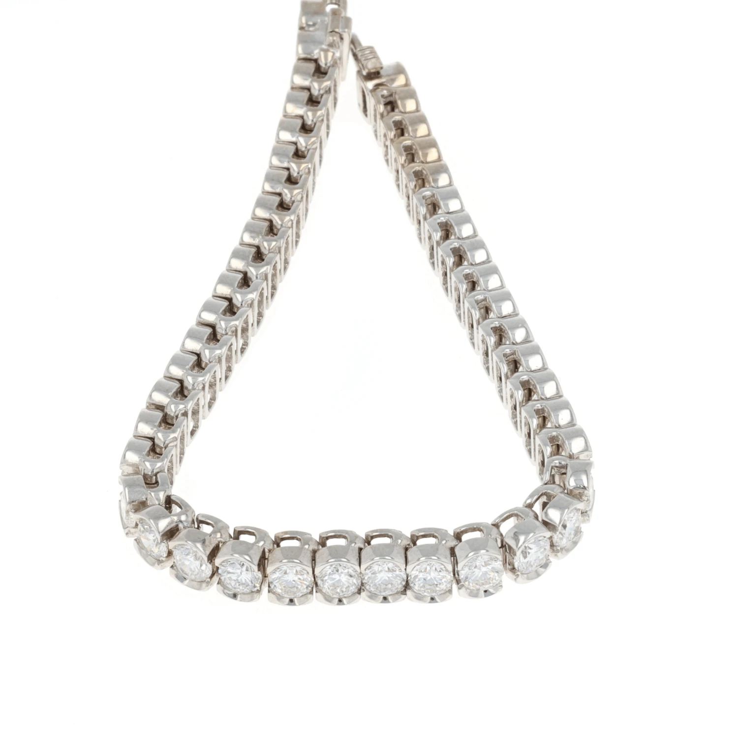 14k White Gold Diamond Tennis Bracelet 10.37CTW 4 14k White Gold Diamond Tennis Bracelet 10.37CTW - Image 2