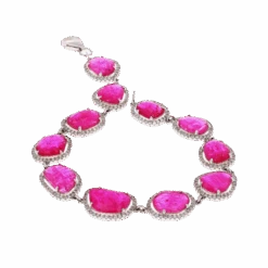 Heera Moti Ruby & Diamond Fashion Bracelet