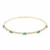 Yellow Gold & Emerald Bangle -DIAMOND JEWELRY SHOP 222125463Face CLEAN