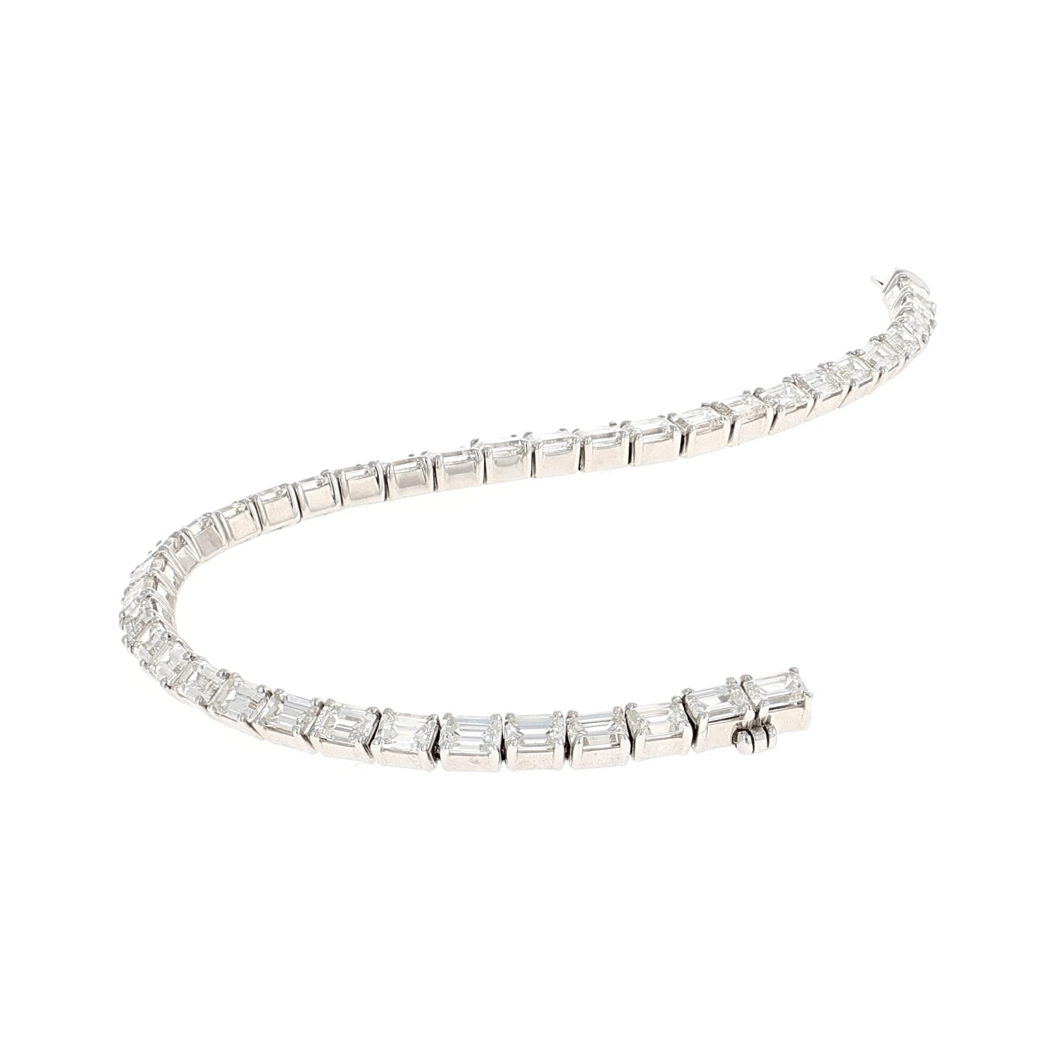 Emerald Cut Diamond Tennis Bracelet 9.52CTW 4 Emerald Cut Diamond Tennis Bracelet 9.52CTW - Image 2
