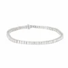 Emerald Cut Diamond Tennis Bracelet 7.92CTW 18K White Gold