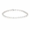 Oval Cut Diamond Tennis Bracelet 7.37CTW 18K White Gold -DIAMOND JEWELRY SHOP 222129009Face CLEAN