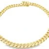 18K Solid Miami Cuban Link Bracelet -DIAMOND JEWELRY SHOP 222133102