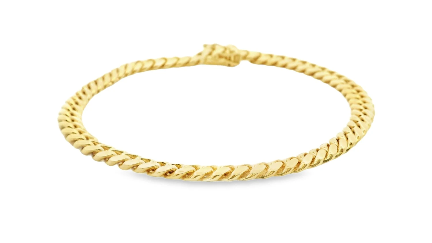 18K Solid Miami Cuban Link Bracelet 4 18K Solid Miami Cuban Link Bracelet - Image 2