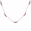 Fana Ruby/Diamond Station Necklace -DIAMOND JEWELRY SHOP 235051453Face CLEAN