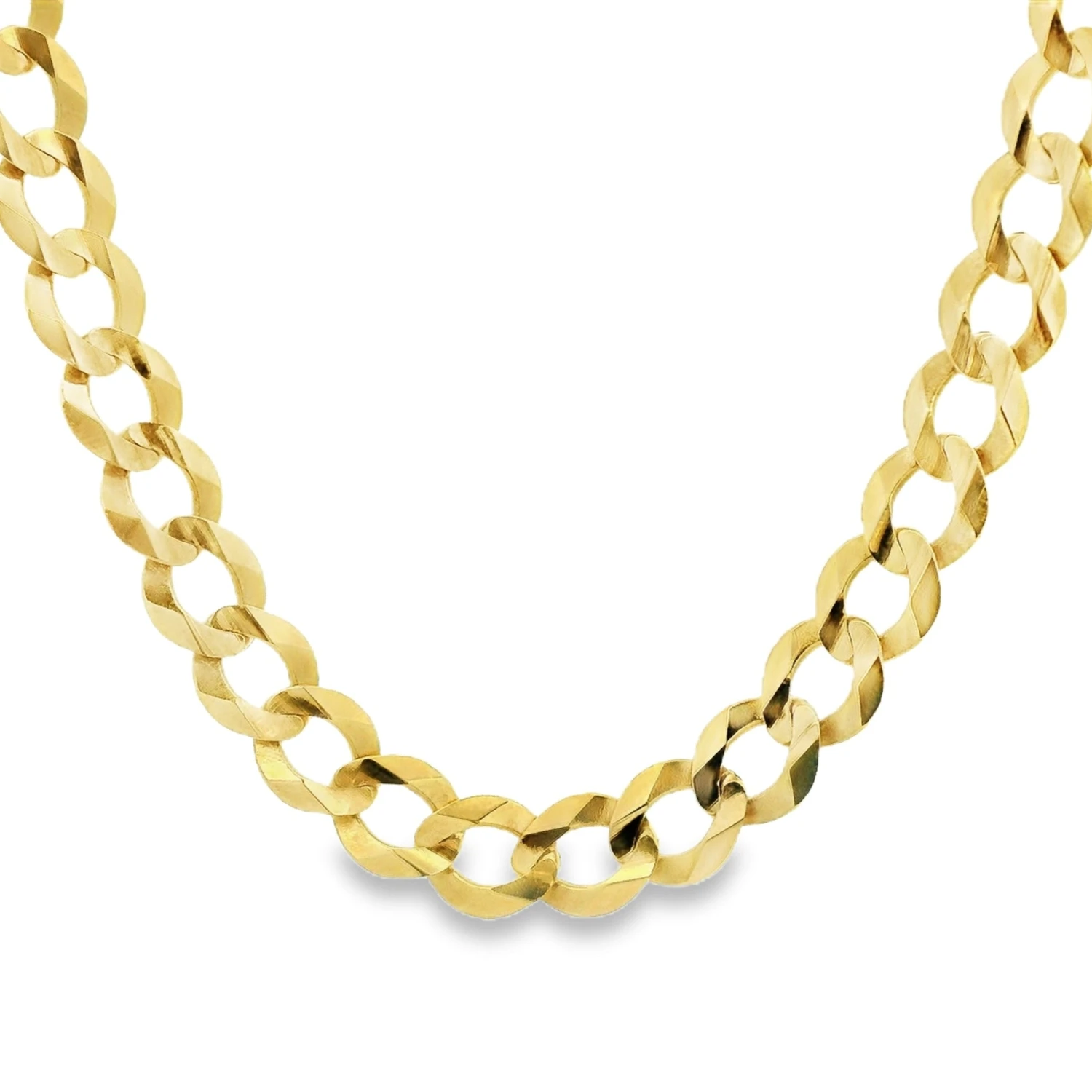 24" 14K Yellow Gold Solid Curb Chain 4 24" 14K Yellow Gold Solid Curb Chain - Image 2