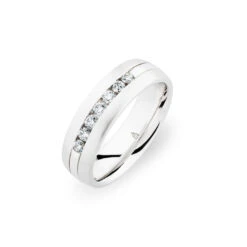 Christian Bauer White Diamond White Gold Wedding Band (.31 CTW)