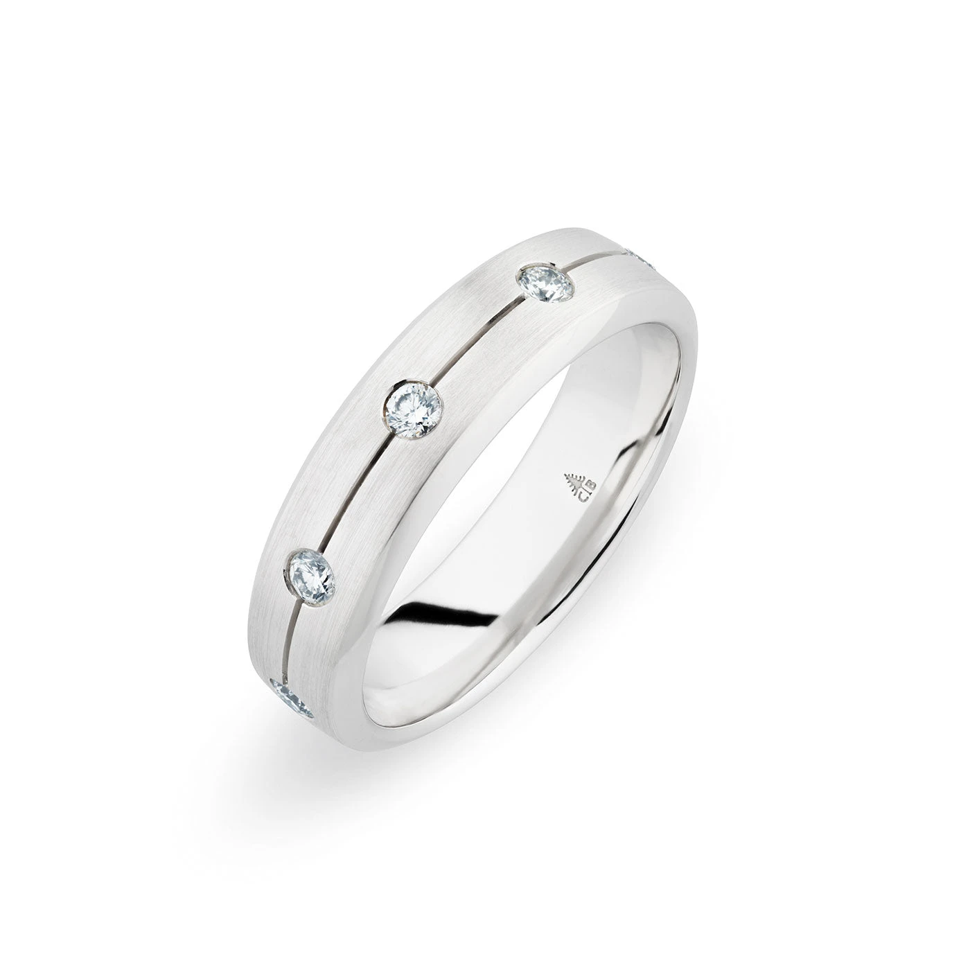 Christian Bauer White Diamond Palladium Wedding Band (.41 CTW) 3 Christian Bauer White Diamond Palladium Wedding Band (.41 CTW)
