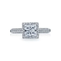 Tacori 18k White Gold Simply Tacori Princess Diamond Engagement Ring Setting (0.34 CTW)